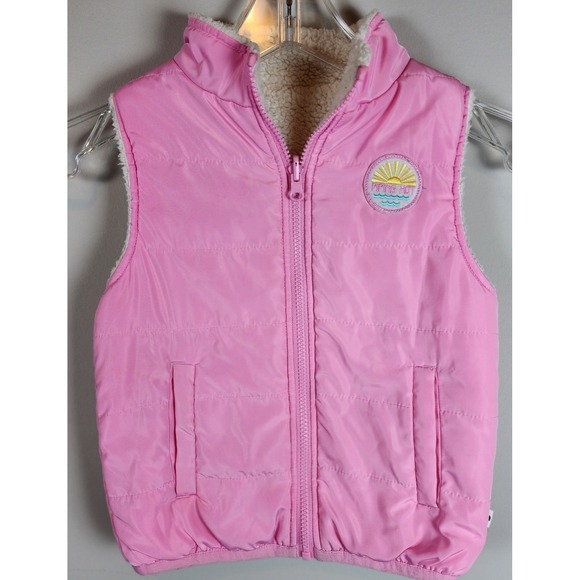 Piping Hot Other - Piping Hot Down Quilted Sherpa Lined Vest Girls Kids Size 6/7 Bubblegum Pink‎